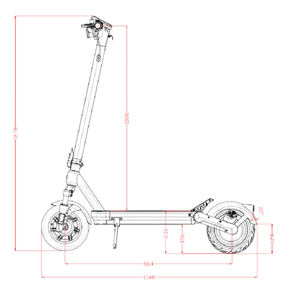 VMAX NEW VX2 HUB  | 13,0 / 18.2 Ah  | 500Watt e-Scooter / STVZO – Bild 14