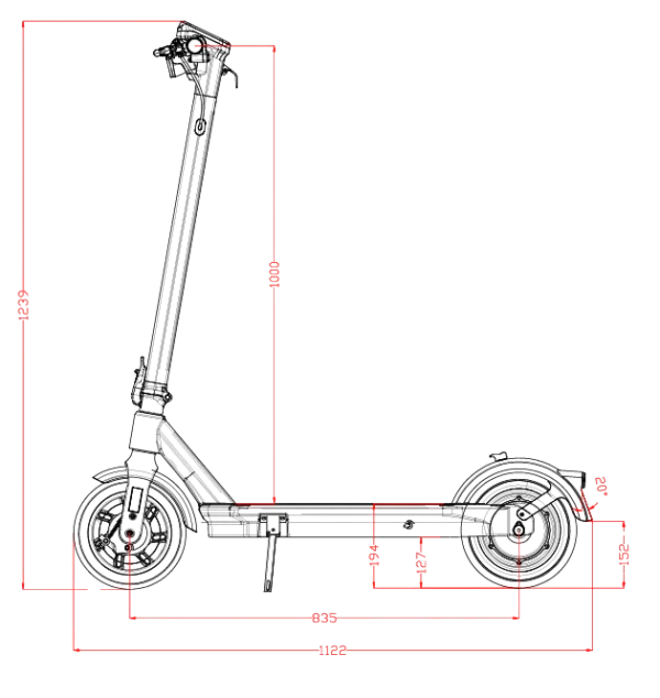 VMAX VX8 Carbon  | 9 Ah  | 500Watt e-Scooter / STVZO – Bild 8