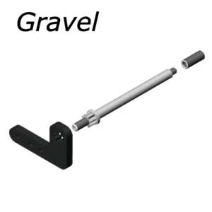 Steckachsen-Set 170x12mm | Gravel-Adapter 40mm | 1.0° schwarz