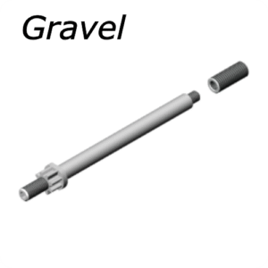 Steckachse & Adapter o. Ständerplatte | 170x12mm | Gravel-Adapter 40mm | 1.0°